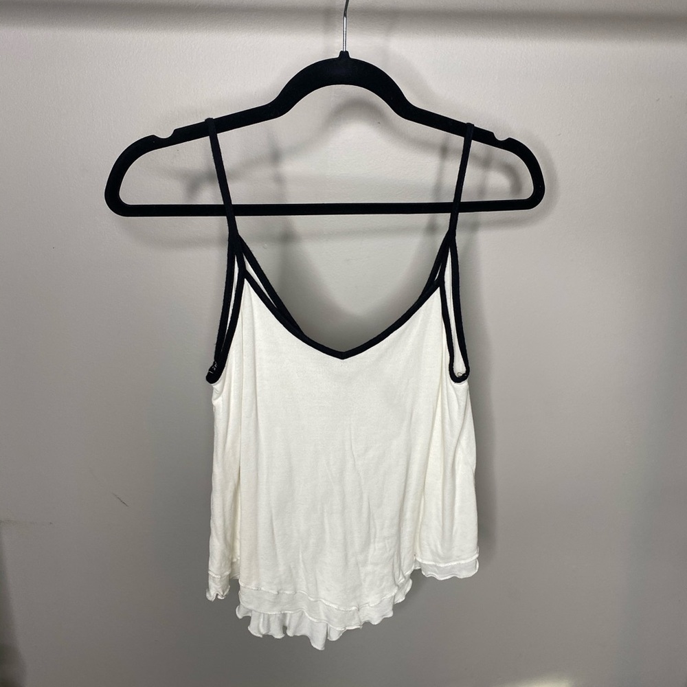 White and Black Tank Top